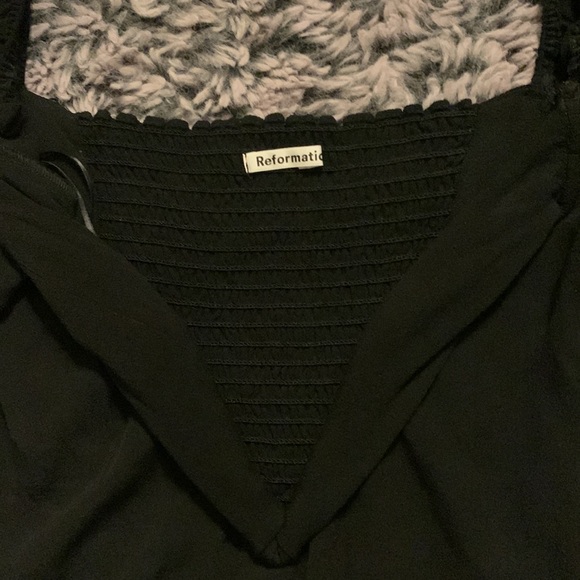 Reformation Black Puff Shoulder top - Picture 2 of 6